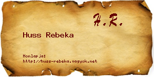 Huss Rebeka névjegykártya